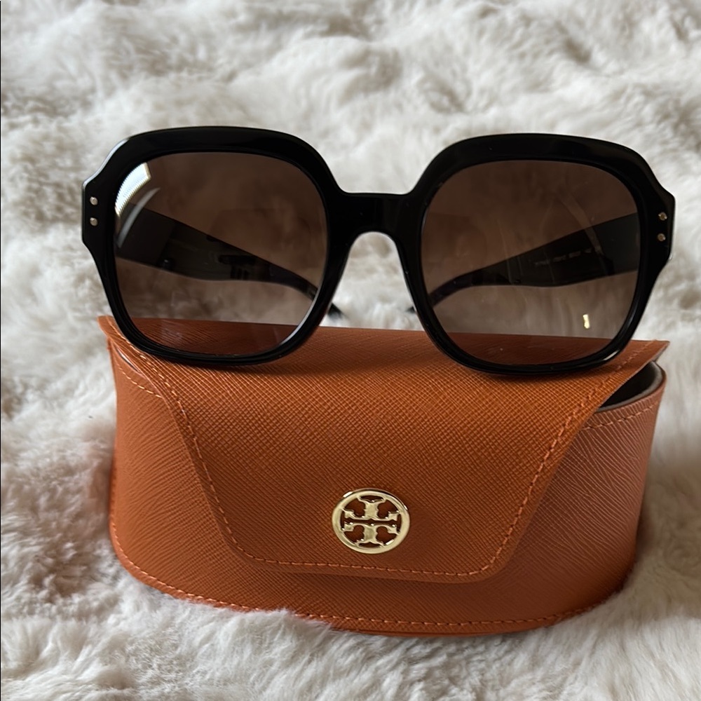 Tory Burch Black and Orange Sunglasses
